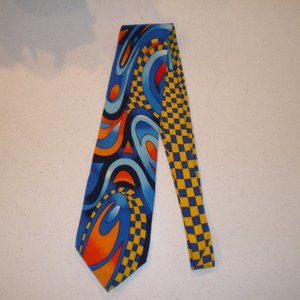 Rush Limbaugh Vintage Silk Tie-  USA Made Vivid Bright Colors 60”L  #1